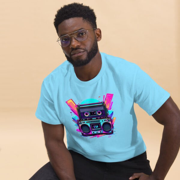 Retro Boombox - Neon 80s Music Design - Unisex classic tee - Image 18