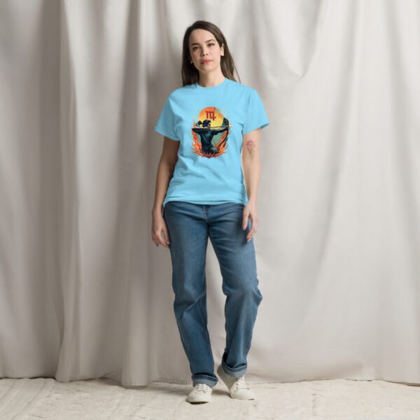 Sagittarius Zodiac Design - Archer with Fiery Determination - Unisex classic tee - Image 7