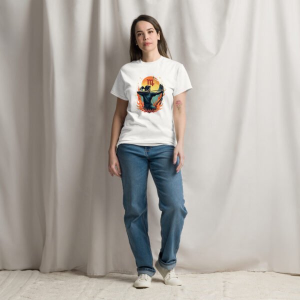 Sagittarius Zodiac Design - Archer with Fiery Determination - Unisex classic tee - Image 8