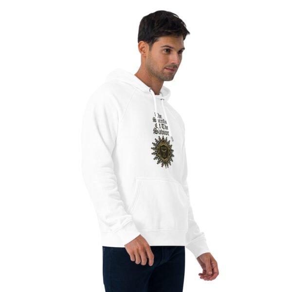 The Sacrifice of the Savior Sweatshirt Design - Unisex eco raglan hoodie - Image 9
