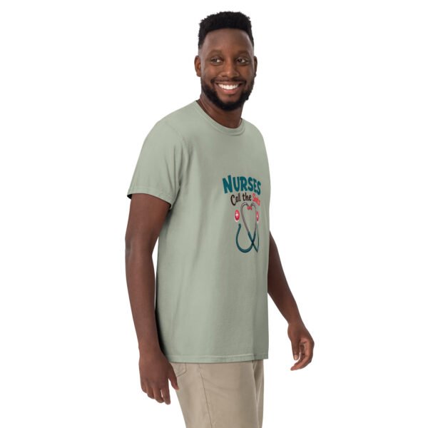 Nurses Call the Shots Stethoscope Design - Unisex garment-dyed heavyweight t-shirt - Image 7