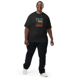 Dream Big Hustle Harder" Motivational Design - Unisex garment-dyed heavyweight t-shirt