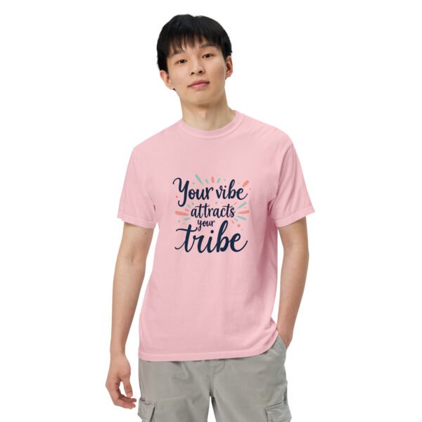 Your Vibe Attracts Your Tribe" Inspirational Design - Unisex garment-dyed heavyweight t-shirt - Image 51