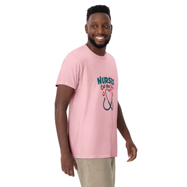 Nurses Call the Shots Stethoscope Design - Unisex garment-dyed heavyweight t-shirt - Image 11