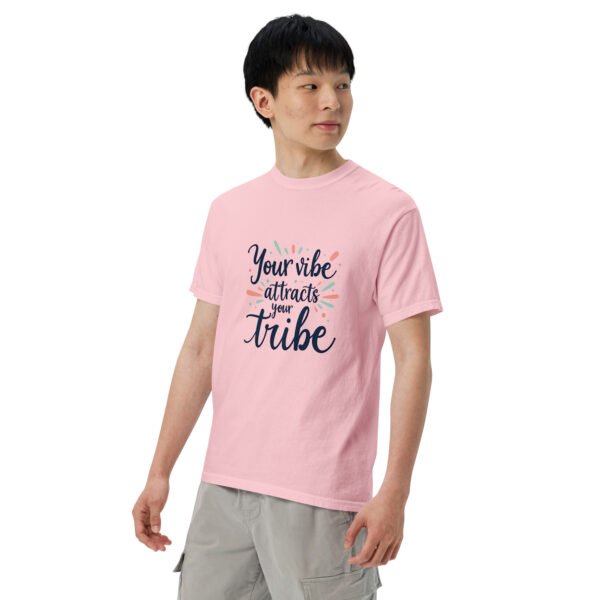 Your Vibe Attracts Your Tribe" Inspirational Design - Unisex garment-dyed heavyweight t-shirt - Image 55