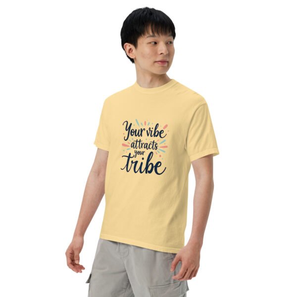 Your Vibe Attracts Your Tribe" Inspirational Design - Unisex garment-dyed heavyweight t-shirt - Image 62