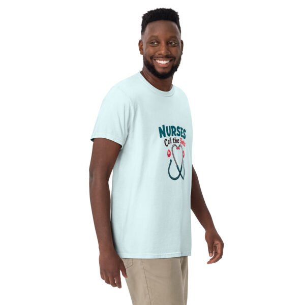 Nurses Call the Shots Stethoscope Design - Unisex garment-dyed heavyweight t-shirt - Image 17