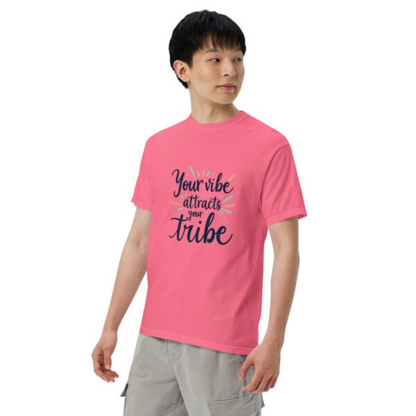 Your Vibe Attracts Your Tribe" Inspirational Design - Unisex garment-dyed heavyweight t-shirt - Image 21