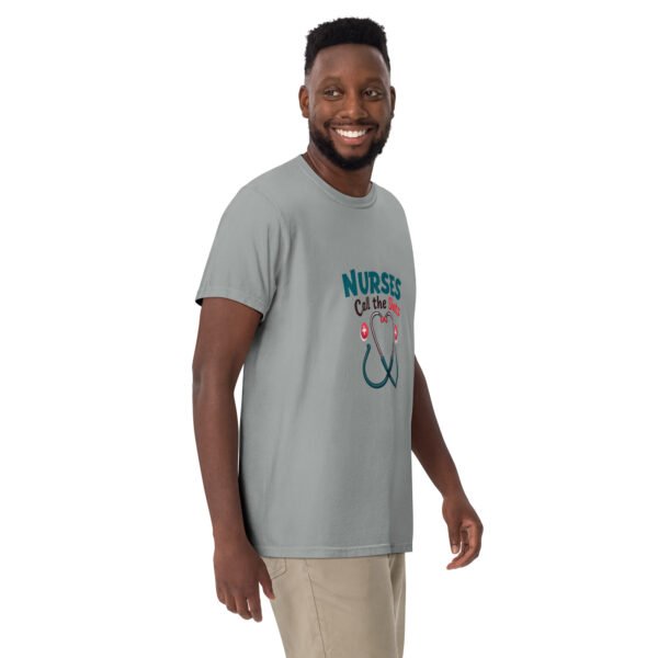 Nurses Call the Shots Stethoscope Design - Unisex garment-dyed heavyweight t-shirt - Image 5