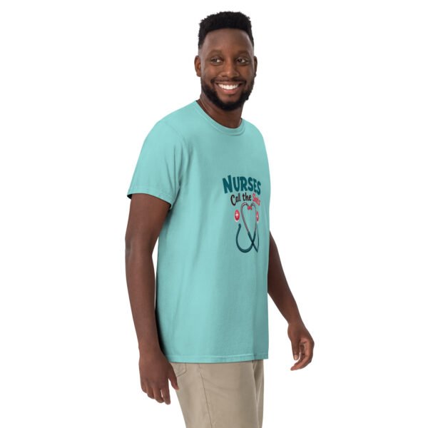 Nurses Call the Shots Stethoscope Design - Unisex garment-dyed heavyweight t-shirt - Image 9