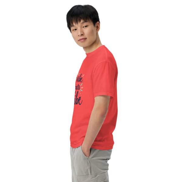 Your Vibe Attracts Your Tribe" Inspirational Design - Unisex garment-dyed heavyweight t-shirt - Image 5
