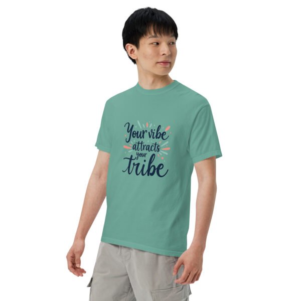 Your Vibe Attracts Your Tribe" Inspirational Design - Unisex garment-dyed heavyweight t-shirt - Image 27