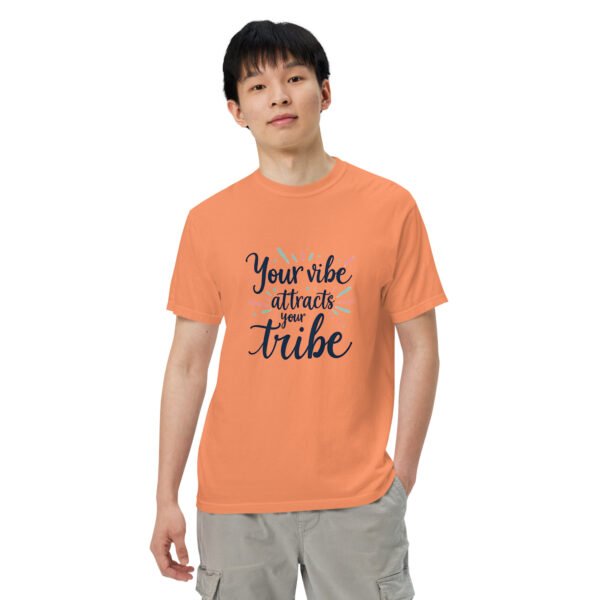 Your Vibe Attracts Your Tribe" Inspirational Design - Unisex garment-dyed heavyweight t-shirt - Image 30