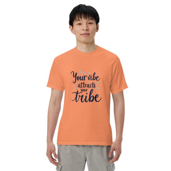 Your Vibe Attracts Your Tribe" Inspirational Design - Unisex garment-dyed heavyweight t-shirt - Image 29