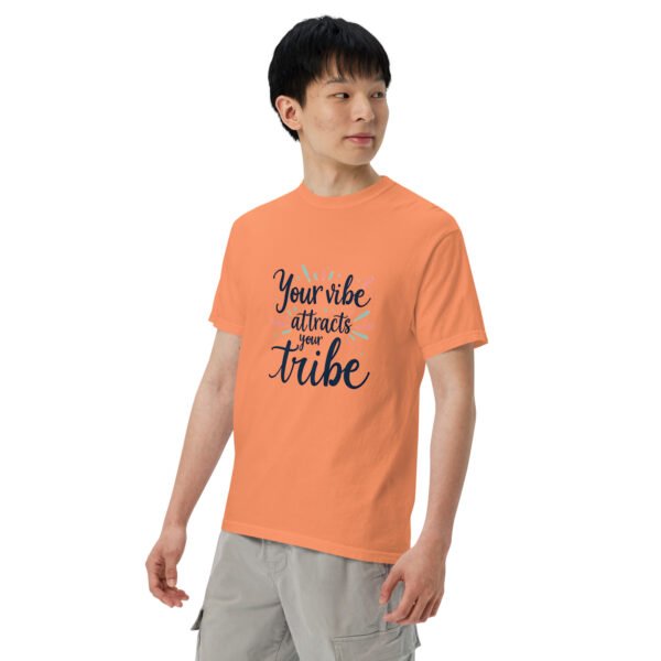 Your Vibe Attracts Your Tribe" Inspirational Design - Unisex garment-dyed heavyweight t-shirt - Image 34