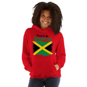 Proud to Be Jamaican Hoodie - Jamaican Flag Design - Unisex Hoodie