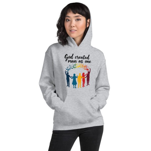 God Created Man as One Graphic Tee | Unity and Diversity Design - Unisex Hoodie