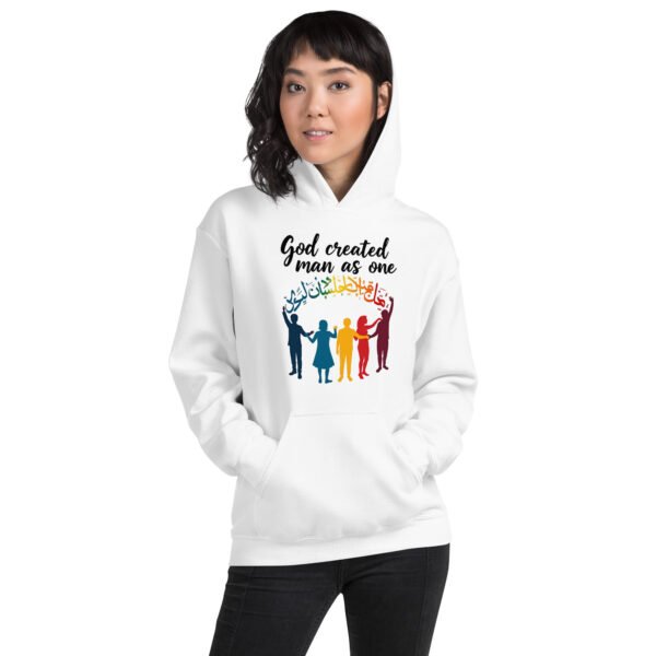 God Created Man as One Graphic Tee | Unity and Diversity Design - Unisex Hoodie - Image 21