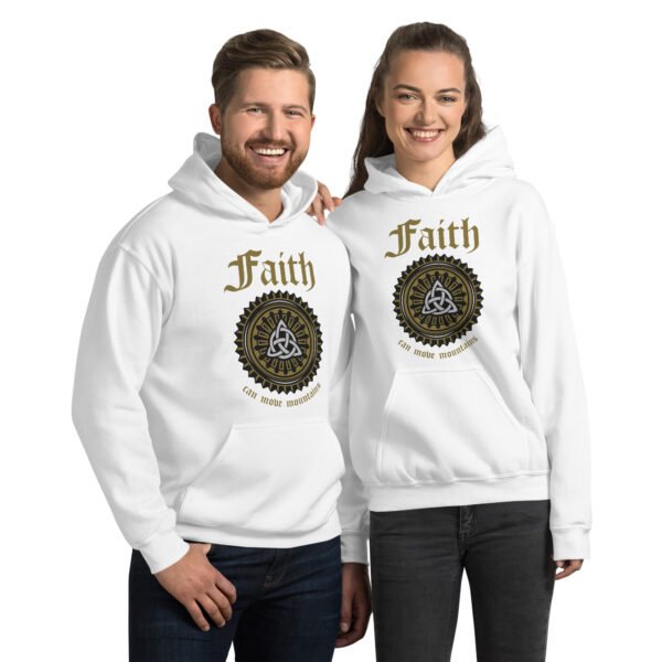 Faith Can Move Mountains - Celtic Symbol Design - Unisex Hoodie