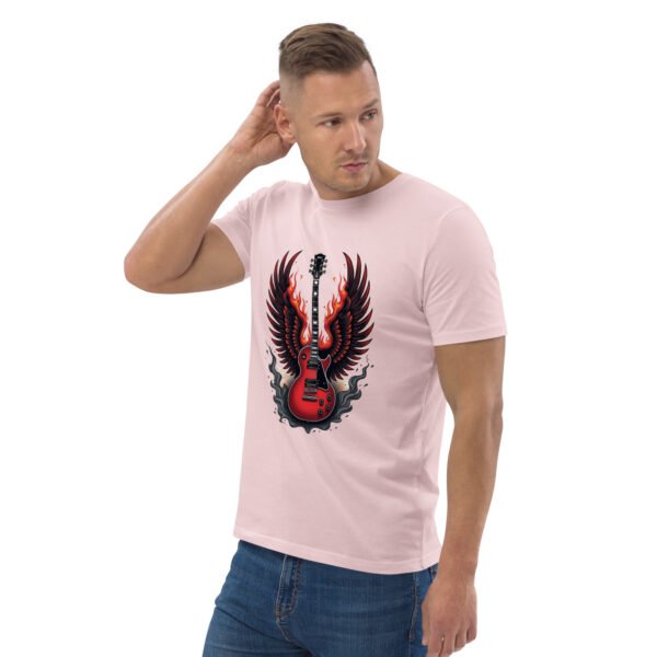 "Flaming Guitar Sweatshirt with Wings Design" - Unisex organic cotton t-shirt - Image 54