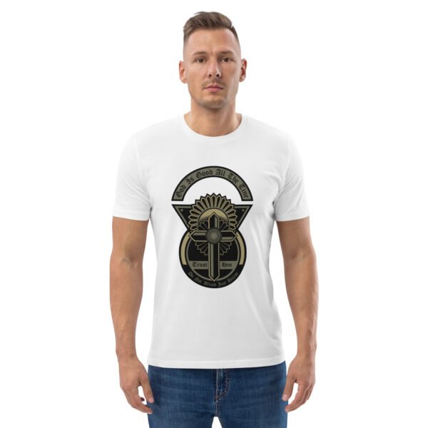 God Is Good All the Time - Cross Design - Unisex organic cotton t-shirt - Image 2