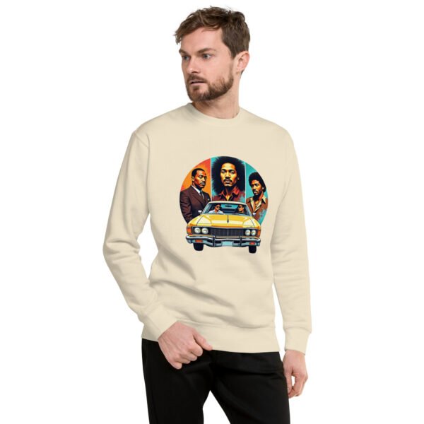 "Retro Vibes Sweatshirt with Vintage Car and Classic Style" - Unisex Premium Sweatshirt - Image 25