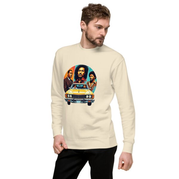 "Retro Vibes Sweatshirt with Vintage Car and Classic Style" - Unisex Premium Sweatshirt - Image 26