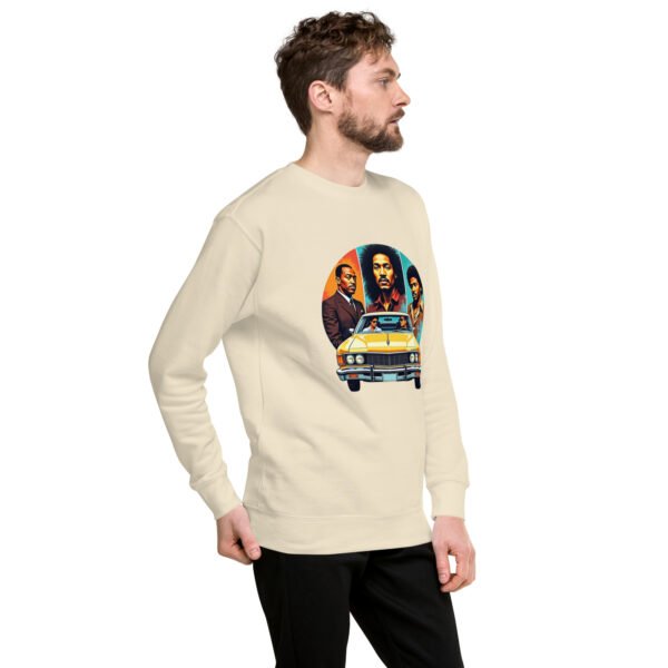 "Retro Vibes Sweatshirt with Vintage Car and Classic Style" - Unisex Premium Sweatshirt - Image 30