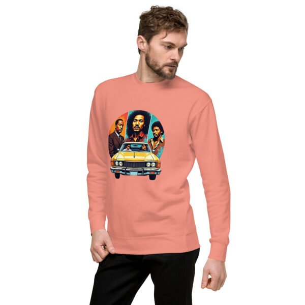 "Retro Vibes Sweatshirt with Vintage Car and Classic Style" - Unisex Premium Sweatshirt - Image 15