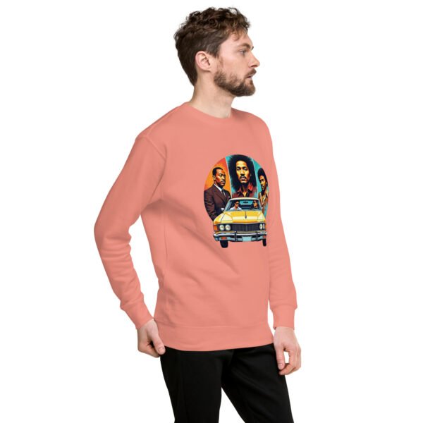 "Retro Vibes Sweatshirt with Vintage Car and Classic Style" - Unisex Premium Sweatshirt - Image 18