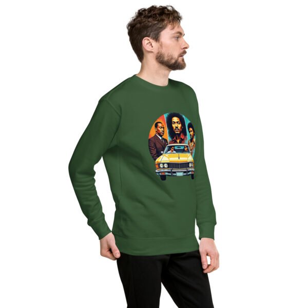 "Retro Vibes Sweatshirt with Vintage Car and Classic Style" - Unisex Premium Sweatshirt - Image 6