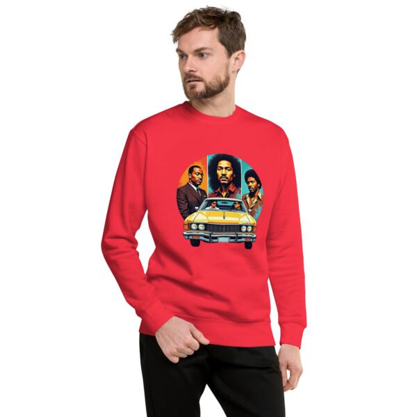 "Retro Vibes Sweatshirt with Vintage Car and Classic Style" - Unisex Premium Sweatshirt - Image 7