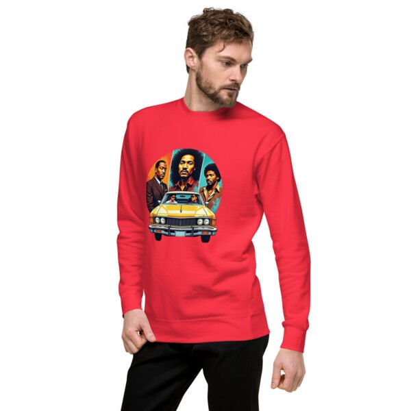"Retro Vibes Sweatshirt with Vintage Car and Classic Style" - Unisex Premium Sweatshirt - Image 8