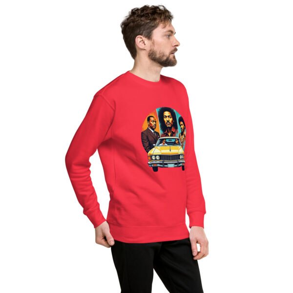 "Retro Vibes Sweatshirt with Vintage Car and Classic Style" - Unisex Premium Sweatshirt - Image 12