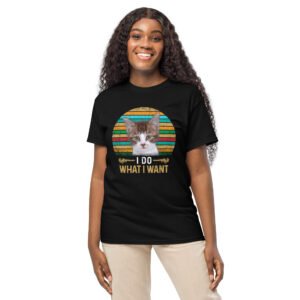 I Do What I Want Cat Graphic - Dry Blend® T-Shirt