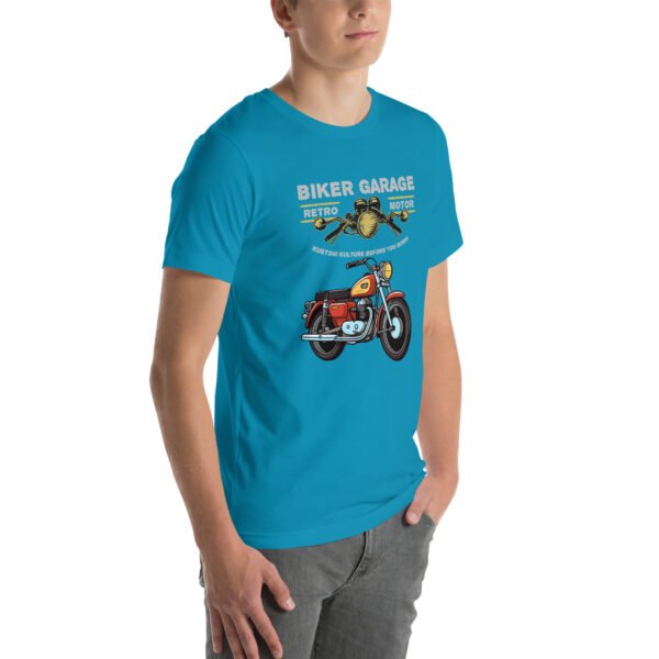 Retro Biker Garage T-Shirt – Classic Motorcycle Enthusiast Tee - Unisex t-shirt - Image 35