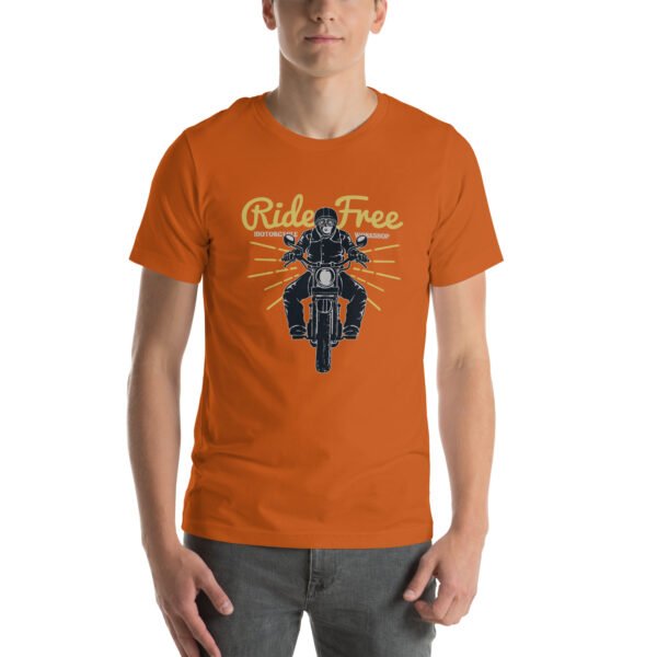 Vintage Motorcycle Rider T-Shirt – Classic Biker Tee for Adventure Lovers - Unisex t-shirt - Image 8