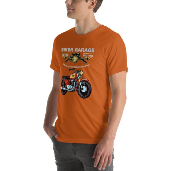 Retro Biker Garage T-Shirt – Classic Motorcycle Enthusiast Tee - Unisex t-shirt - Image 12