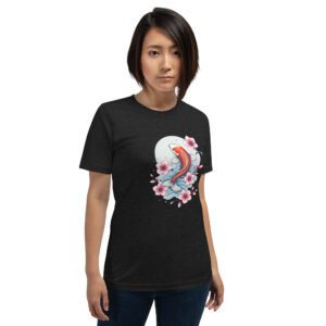 Koi Fish with Cherry Blossoms - Japanese Art - Unisex t-shirt
