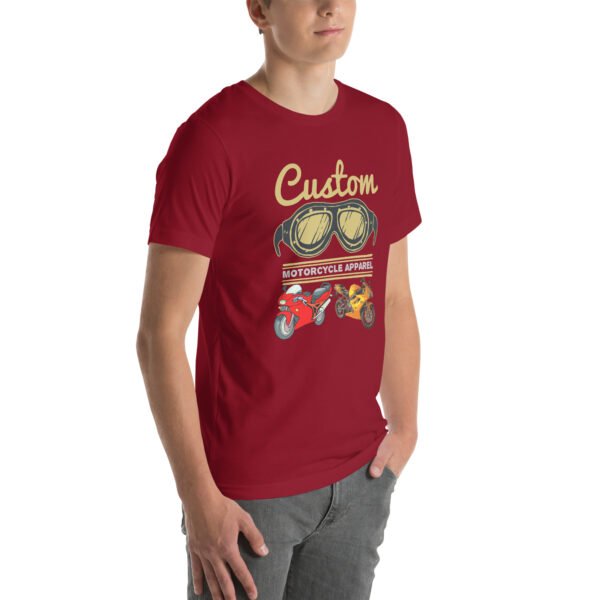 Custom Motorcycle Apparel T-Shirt – Vintage Biker Gear - Unisex t-shirt - Image 36