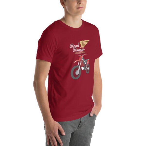 Road Runner Motorcycle T-Shirt – Dirt Bike Rider Apparel - Unisex t-shirt - Image 36