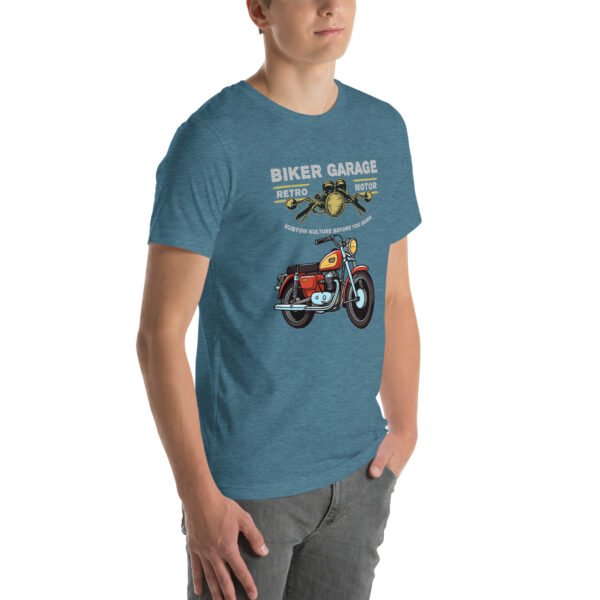 Retro Biker Garage T-Shirt – Classic Motorcycle Enthusiast Tee - Unisex t-shirt - Image 21