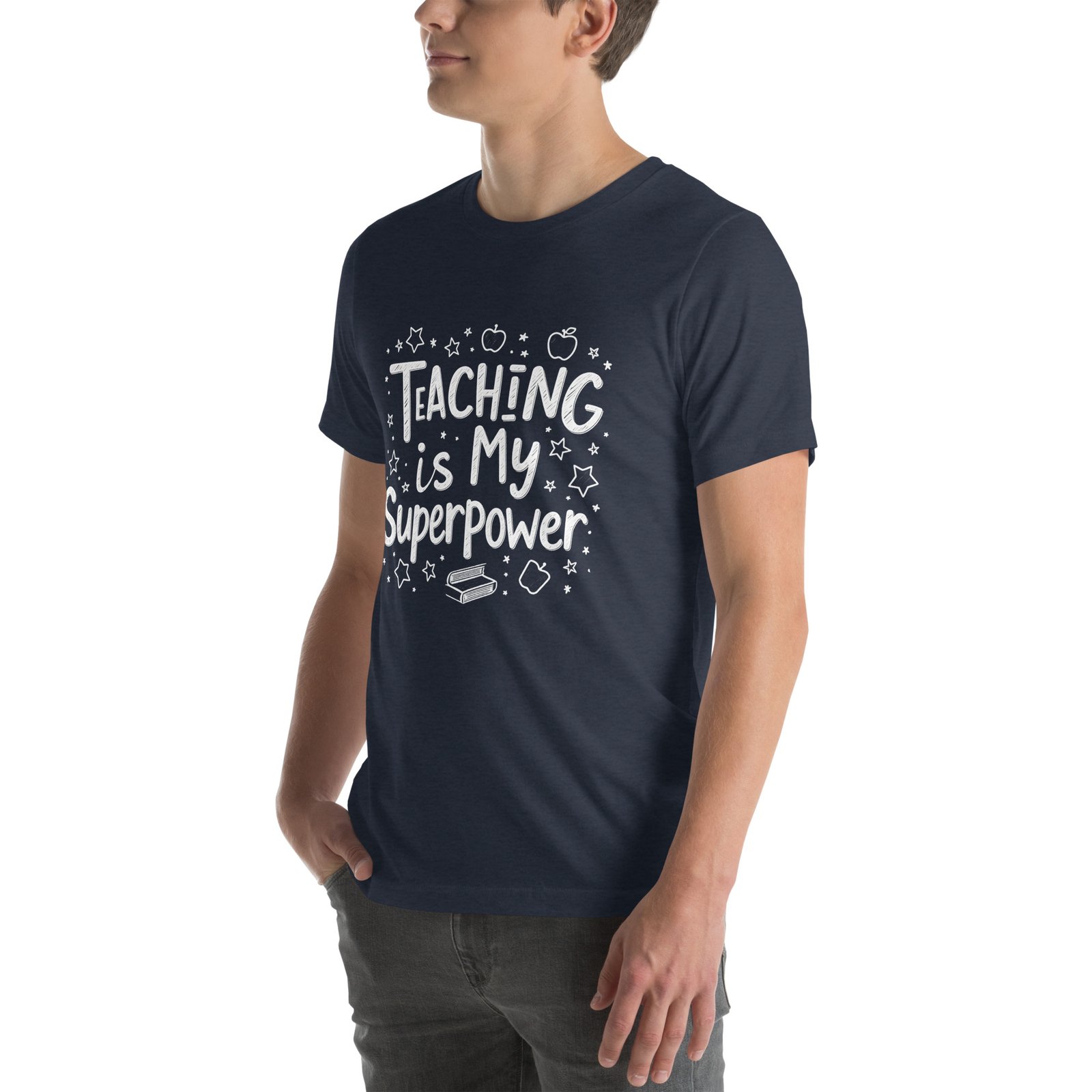 Teaching is My Superpower Chalkboard Design - Unisex t-shirt - Image 64