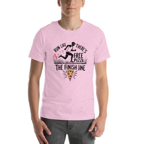 Funny Running Design - "Run Like There’s Free Pizza at the Finish Line" - Unisex t-shirt - Image 7