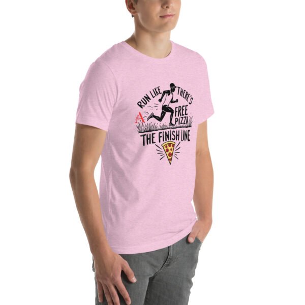 Funny Running Design - "Run Like There’s Free Pizza at the Finish Line" - Unisex t-shirt - Image 12