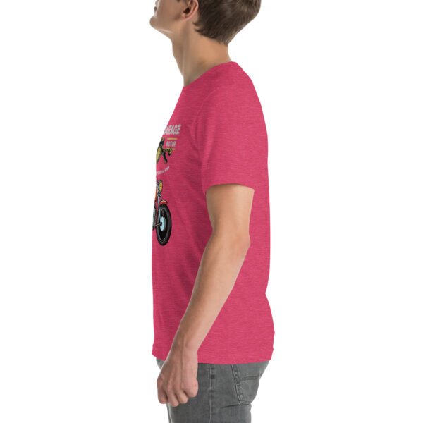 Retro Biker Garage T-Shirt – Classic Motorcycle Enthusiast Tee - Unisex t-shirt - Image 4