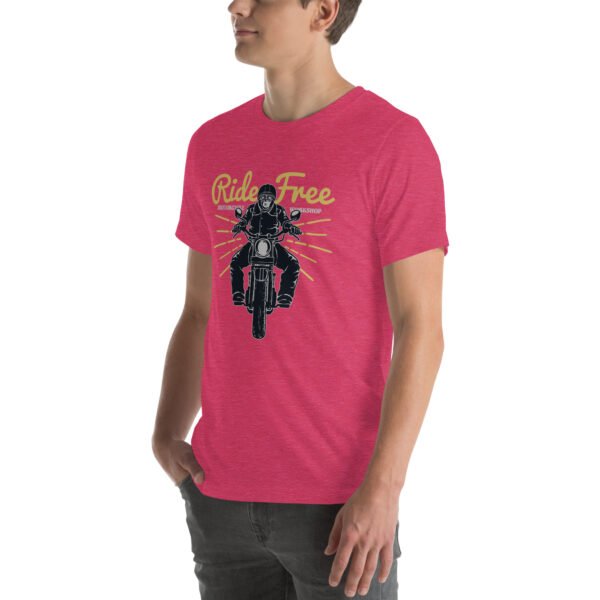 Vintage Motorcycle Rider T-Shirt – Classic Biker Tee for Adventure Lovers - Unisex t-shirt - Image 5