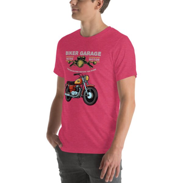 Retro Biker Garage T-Shirt – Classic Motorcycle Enthusiast Tee - Unisex t-shirt - Image 5