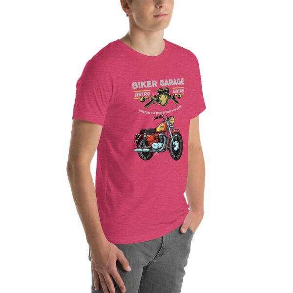 Retro Biker Garage T-Shirt – Classic Motorcycle Enthusiast Tee - Unisex t-shirt - Image 7