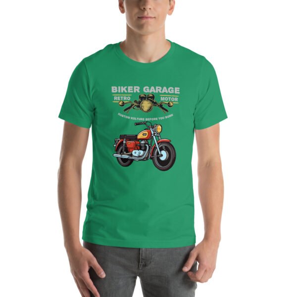 Retro Biker Garage T-Shirt – Classic Motorcycle Enthusiast Tee - Unisex t-shirt - Image 44